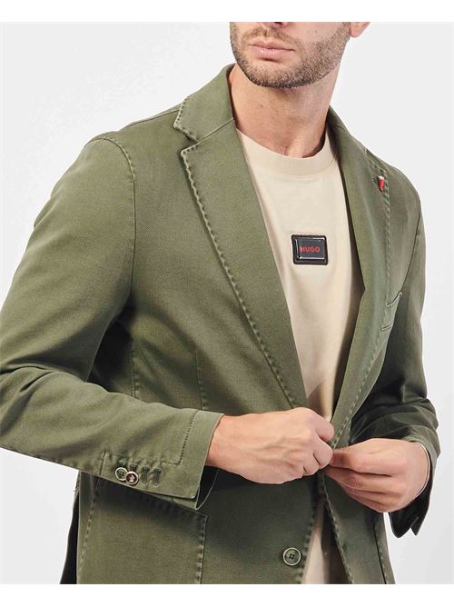 Veste Mulish coupe slim à simple boutonnage en coton MULISH | R7002-PERSEFONE OLDVERDE